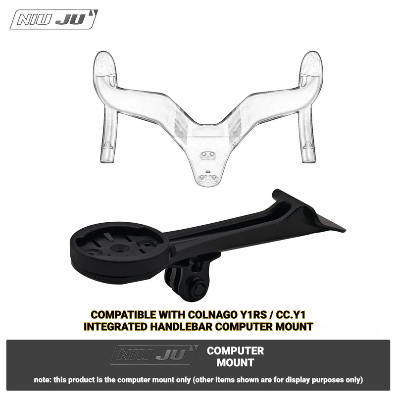 Colnago Y1RS Integrated Alloy Computer Mount | Garmin / Wahoo | Front Light & GoPro Compatible
