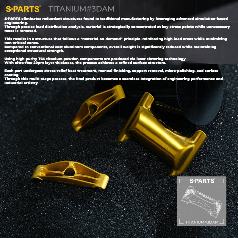 Colnago Y1RS / V5RS 3DAM Titanium Seatpost Clamp Kit — Yoke & Cradle Components