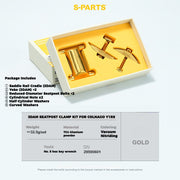 Colnago Y1RS / V5RS 3DAM Titanium Seatpost Clamp Kit — Yoke & Cradle Components COLNAGO Y1RS Saddle Clamp Kit Gold