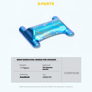 Colnago Y1RS / V5RS 3DAM Titanium Seatpost Clamp Kit — Yoke & Cradle Components 3D Printed Saddle Base (Seatpost Cradle)