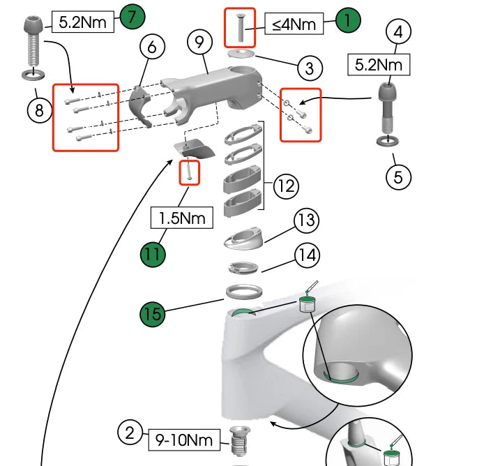 S-PARTS Complete Titanium Bolt Upgrade for Trek Madone Gen 7 SLR / SL | Shimano / SRAM Shift & Brake Kits - Detail 4