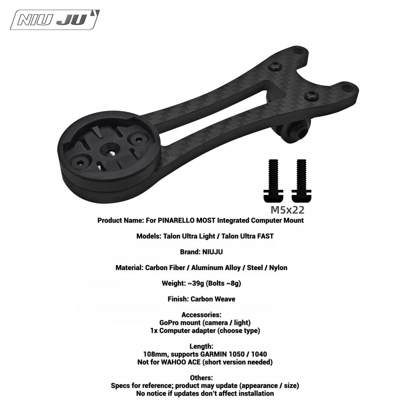 MOST Pinarello Computer Mount | Talon Ultra Fast, Talon Ultra Light, Tiger Alu Aero & Tiger Ultra Aero - Detail 4