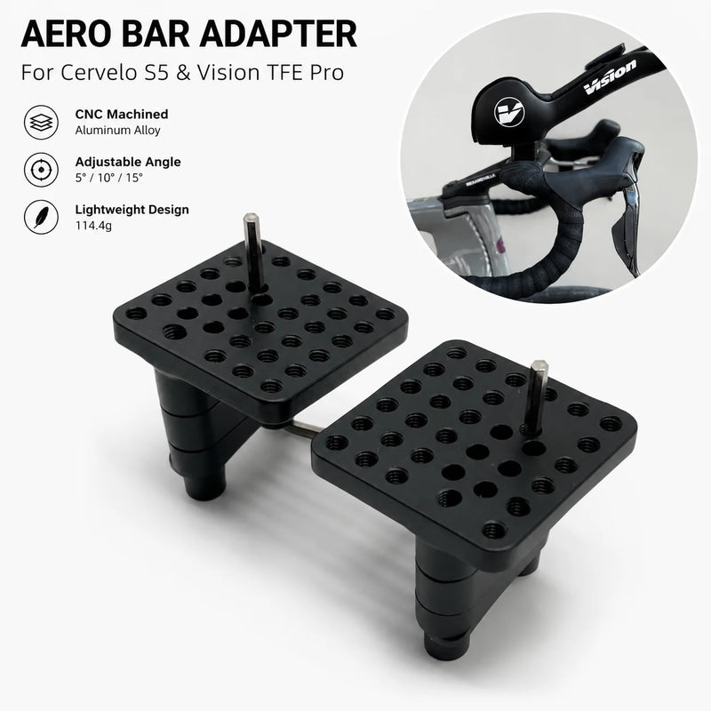 Cervélo S5 Vision TFE Adjustable Aero Bar Adapter | TT Extension Mount