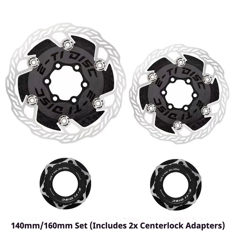 E-TI DISC Gamma Carbon Brake Rotor 140mm / 160mm 6-Bolt & Center Lock 140/160