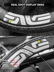 ENVE SES 4.5 Rainbow & World Championship Wheel Decal Set — Front 4.5 & Rear 5.6 Stickers — Pogacar-Style Custom Rims - Detail 3