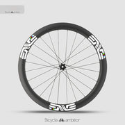 ENVE SES 4.5 Rainbow & World Championship Wheel Decal Set — Front 4.5 & Rear 5.6 Stickers — Pogacar-Style Custom Rims - Detail 7