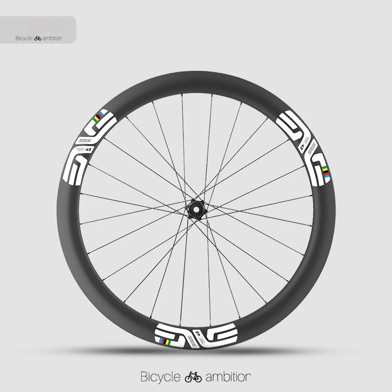 ENVE SES 4.5 Rainbow & World Championship Wheel Decal Set — Front 4.5 & Rear 5.6 Stickers — Pogacar-Style Custom Rims - Detail 7