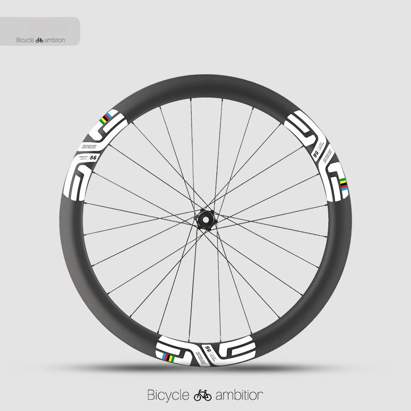 ENVE SES 4.5 Rainbow & World Championship Wheel Decal Set — Front 4.5 & Rear 5.6 Stickers — Pogacar-Style Custom Rims - Detail 8