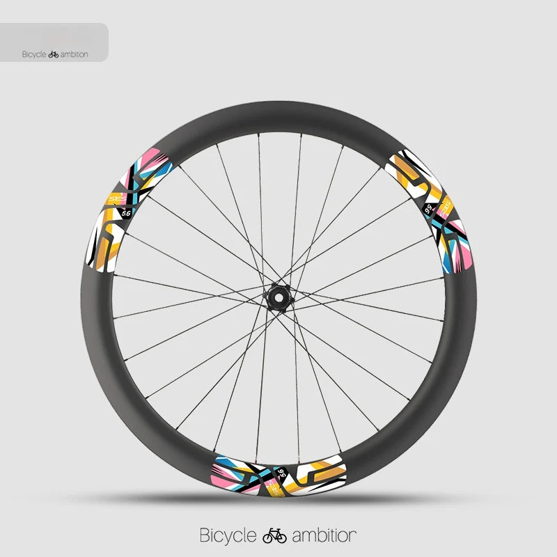 ENVE SES 4.5 Rainbow & World Championship Wheel Decal Set — Front 4.5 & Rear 5.6 Stickers — Pogacar-Style Custom Rims - Detail 10