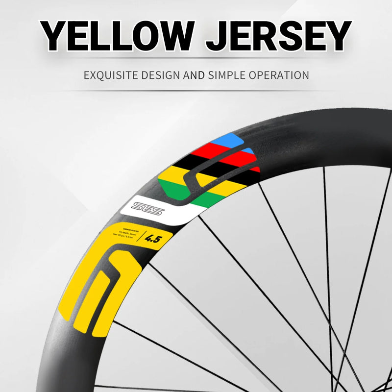 ENVE SES 4.5 Rainbow & World Championship Wheel Decal Set — Front 4.5 & Rear 5.6 Stickers — Pogacar-Style Custom Rims - Detail 11