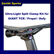 Giant TCR / Propel / Defy Split Seatpost Clamp Kit — Carbon Cradle + Titanium or Aluminum Rails
