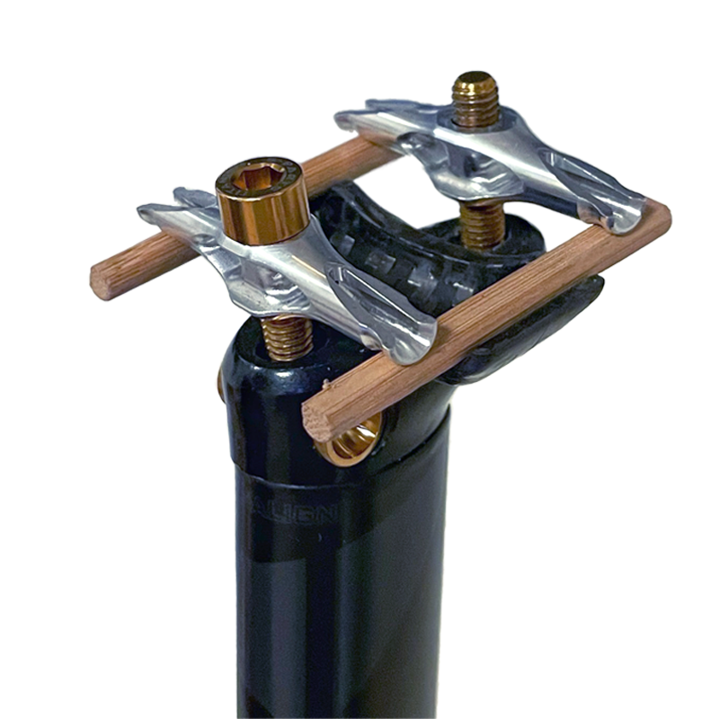 Giant TCR / Propel / Defy Split Seatpost Clamp Kit — Carbon Cradle + Titanium or Aluminum Rails