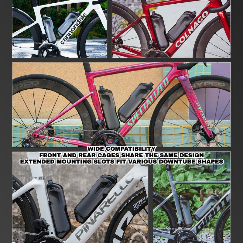 INColor Aero Cycling Bottle & Carbon Cage｜Aero Water Bottle｜Save Up to 8W｜600ml / 620ml｜Bottle + Cage Set Options