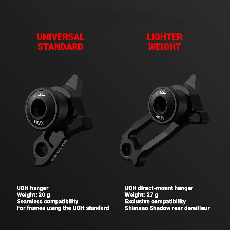 INCOLOR Lightweight UDH Derailleur Hanger | Trek Madone Gen 8, Quicker One & Specialized S-Works Tarmac SL9 | 7075-T6 Aluminum - Detail 5