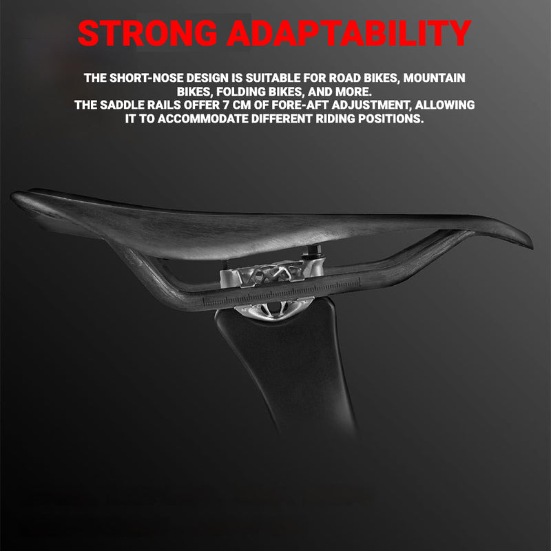 INCOLOR RC-1 Full Carbon Short-Nose Saddle — 82–83g — 7×9mm Rails