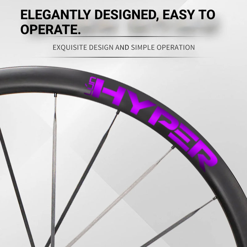 S-PARTS Infinity Logo Decals for Lún HYPER 3 D33 Gen 3 — Waterproof Overlay Set for Two Wheels + Spares - Detail 2