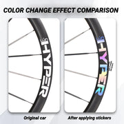 S-PARTS Infinity Logo Decals for Lún HYPER 3 D33 Gen 3 — Waterproof Overlay Set for Two Wheels + Spares - Detail 3