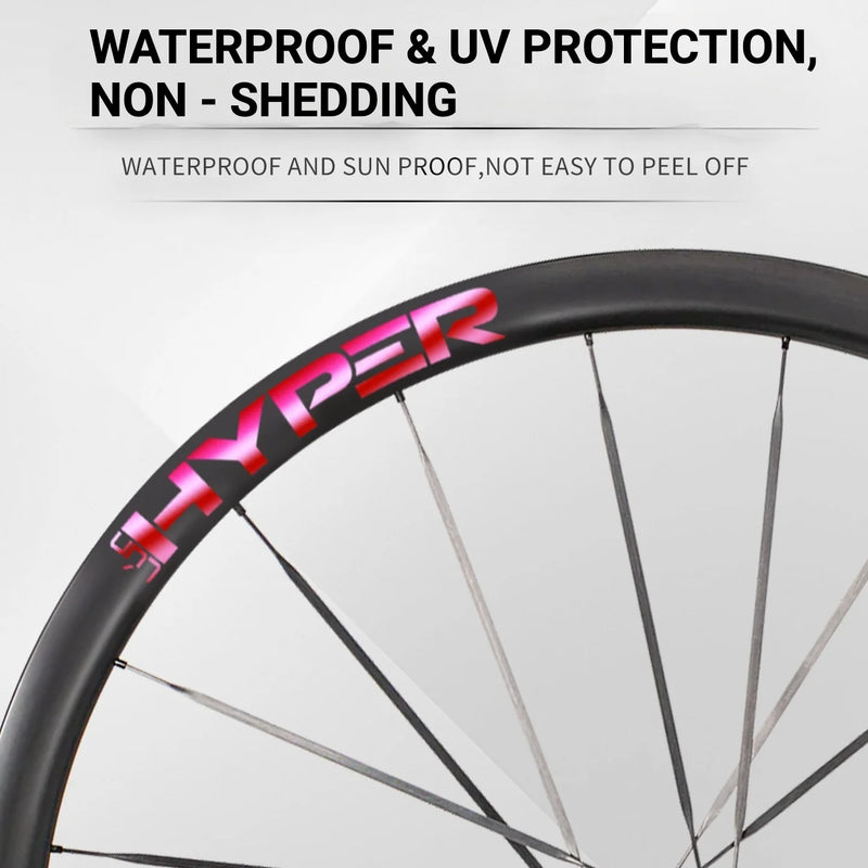 S-PARTS Infinity Logo Decals for Lún HYPER 3 D33 Gen 3 — Waterproof Overlay Set for Two Wheels + Spares - Detail 4