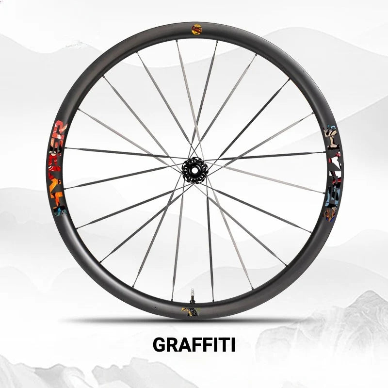 S-PARTS Infinity Logo Decals for Lún HYPER 3 D33 Gen 3 — Waterproof Overlay Set for Two Wheels + Spares - Detail 23