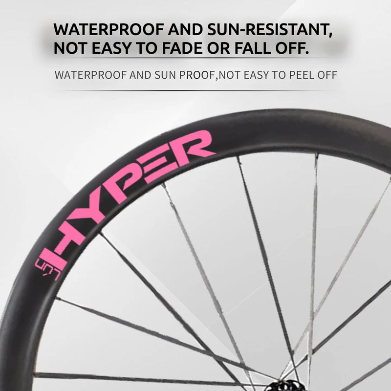 S-PARTS Infinity Logo Decals for Lún HYPER 3 D45 Gen 3 — Waterproof Overlay Set for Two Wheels + Spares - Detail 4