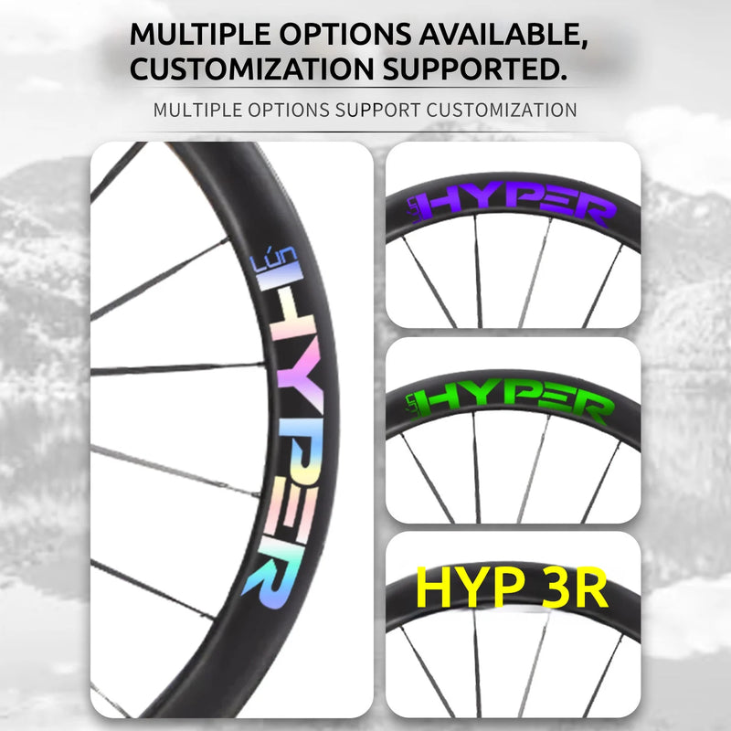S-PARTS Infinity Logo Decals for Lún HYPER 3 D45 Gen 3 — Waterproof Overlay Set for Two Wheels + Spares - Detail 5