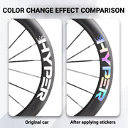 S-PARTS Infinity Logo Decals for Lún HYPER 3 D67 Gen 3 — Waterproof Overlay Set for Two Wheels + Spares - Detail 2