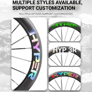S-PARTS Infinity Logo Decals for Lún HYPER 3 D67 Gen 3 — Waterproof Overlay Set for Two Wheels + Spares - Detail 3