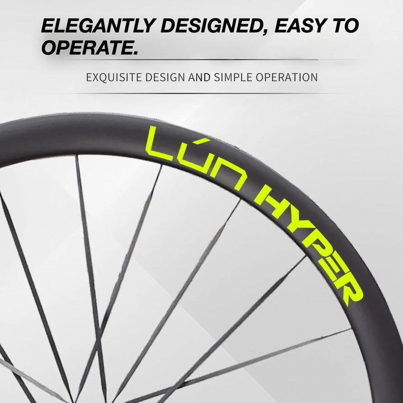 S-PARTS Infinity Logo Decals for Lún HYPER 5 D40 Gen 5 — Waterproof Overlay Set for Two Wheels + Spares - Detail 3
