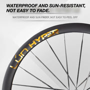 S-PARTS Infinity Logo Decals for Lún HYPER 5 D40 Gen 5 — Waterproof Overlay Set for Two Wheels + Spares - Detail 4