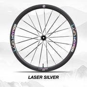 S-PARTS Infinity Logo Decals for Lún HYPER 5 D40 Gen 5 — Waterproof Overlay Set for Two Wheels + Spares - Detail 33