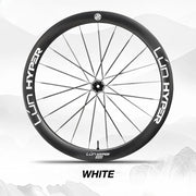 S-PARTS Infinity Logo Decals for Lún HYPER 5 D50 Gen 5 — Waterproof Overlay Set for Two Wheels + Spares - Detail 6