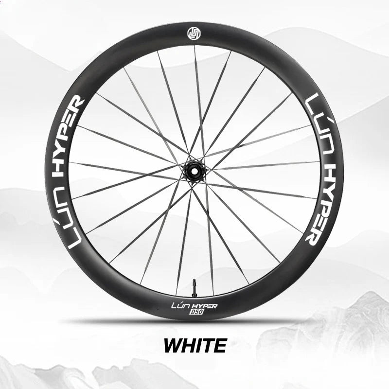S-PARTS Infinity Logo Decals for Lún HYPER 5 D50 Gen 5 — Waterproof Overlay Set for Two Wheels + Spares - Detail 6
