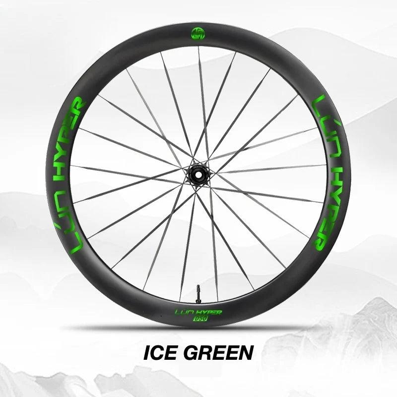 S-PARTS Infinity Logo Decals for Lún HYPER 5 D50 Gen 5 — Waterproof Overlay Set for Two Wheels + Spares - Detail 7