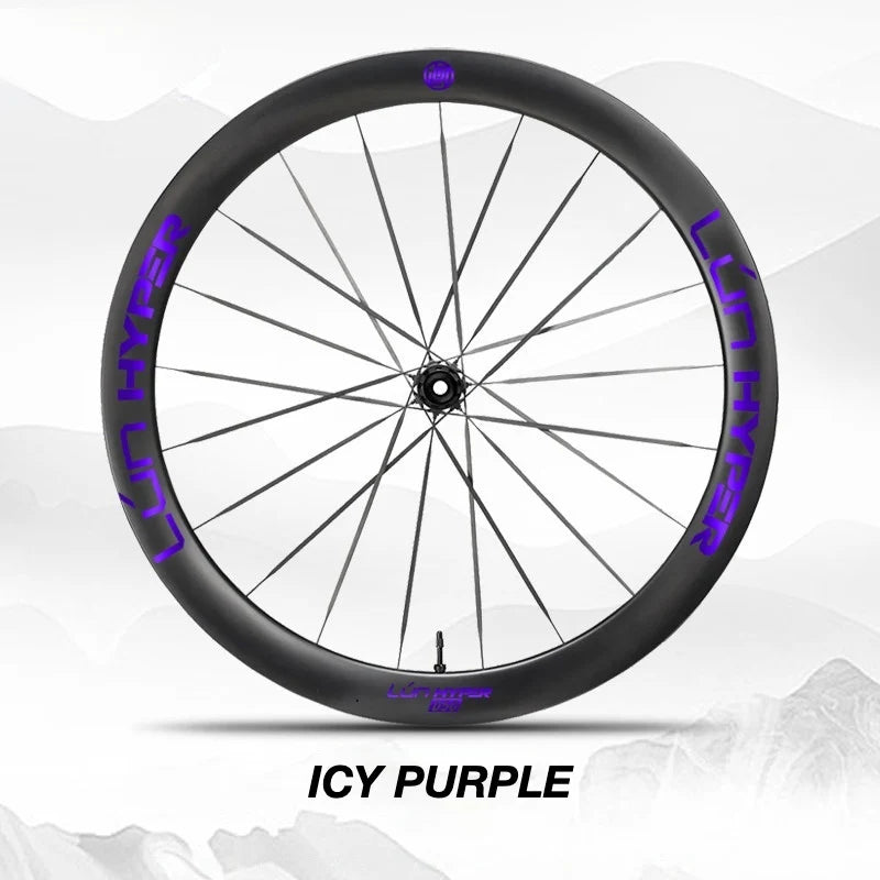 S-PARTS Infinity Logo Decals for Lún HYPER 5 D50 Gen 5 — Waterproof Overlay Set for Two Wheels + Spares - Detail 8