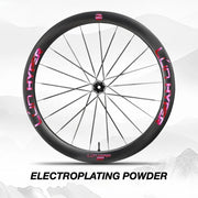 S-PARTS Infinity Logo Decals for Lún HYPER 5 D50 Gen 5 — Waterproof Overlay Set for Two Wheels + Spares - Detail 11