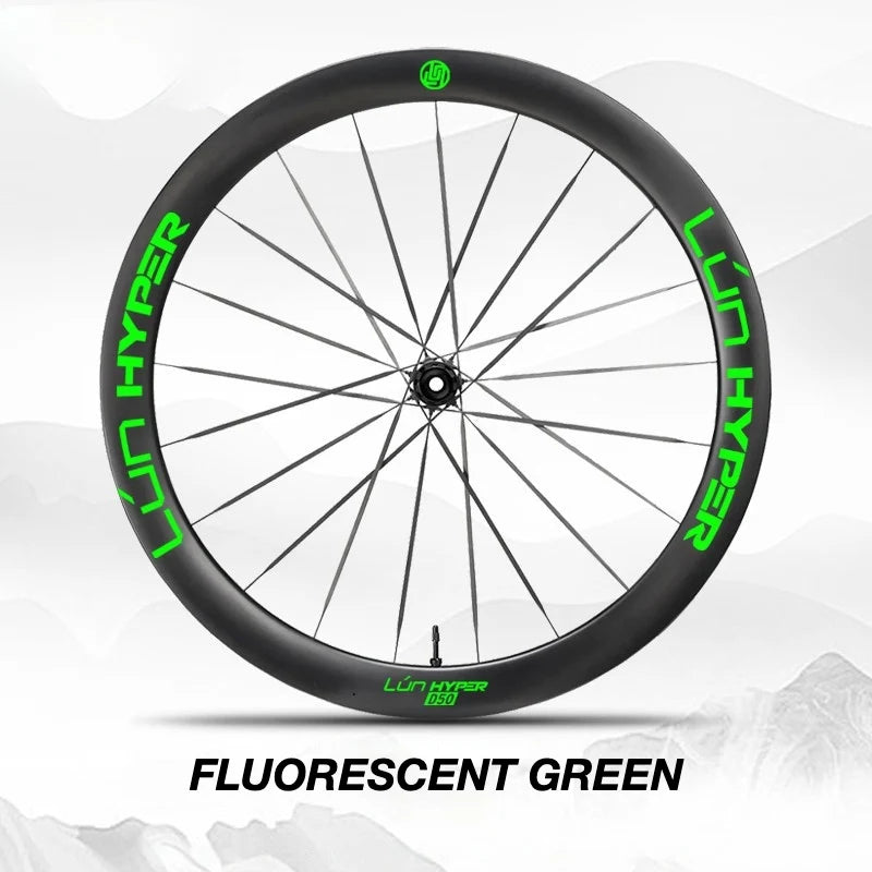 S-PARTS Infinity Logo Decals for Lún HYPER 5 D50 Gen 5 — Waterproof Overlay Set for Two Wheels + Spares - Detail 13