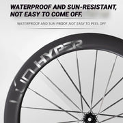 S-PARTS Infinity Logo Decals for Lún HYPER 5 D60 Gen 5 — Waterproof Overlay Set for Two Wheels + Spares - Detail 4