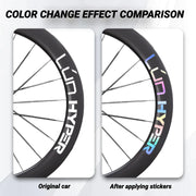 S-PARTS Infinity Logo Decals for Lún HYPER 5 D60 Gen 5 — Waterproof Overlay Set for Two Wheels + Spares - Detail 5