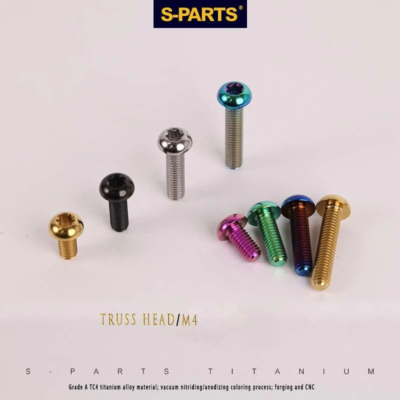 A2 Umbrella Head M4 Titanium Alloy Screws | M4×10 / 12 / 16 / 18 / 20 / 25mm | Road Mountain Bike Headset