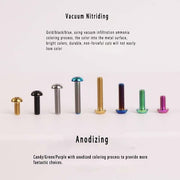 A2 Umbrella Head M4 Titanium Alloy Screws | M4×10 / 12 / 16 / 18 / 20 / 25mm | Road Mountain Bike Headset - Detail 2