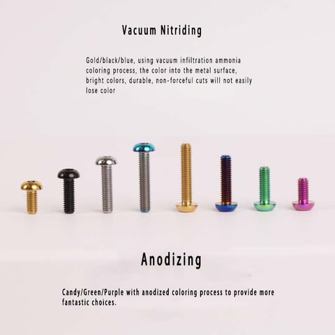 A2 Umbrella Head M4 Titanium Alloy Screws | M4×10 / 12 / 16 / 18 / 20 / 25mm | Road Mountain Bike Headset - Detail 2