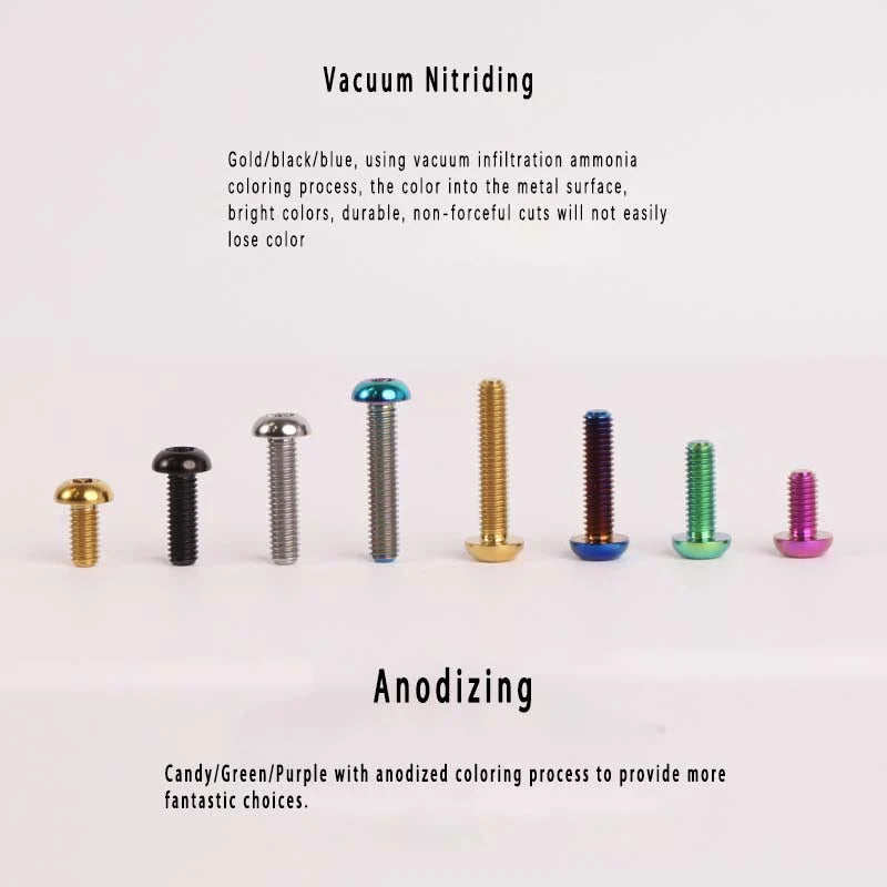 A2 Umbrella Head M4 Titanium Alloy Screws | M4×10 / 12 / 16 / 18 / 20 / 25mm | Road Mountain Bike Headset - Detail 6