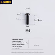A2 Umbrella Head M4 Titanium Alloy Screws | M4×10 / 12 / 16 / 18 / 20 / 25mm | Road Mountain Bike Headset - Detail 15