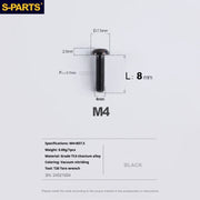 A2 Umbrella Head M4 Titanium Alloy Screws | M4×10 / 12 / 16 / 18 / 20 / 25mm | Road Mountain Bike Headset - Detail 20