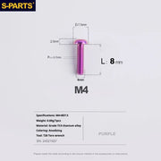 A2 Umbrella Head M4 Titanium Alloy Screws | M4×10 / 12 / 16 / 18 / 20 / 25mm | Road Mountain Bike Headset - Detail 22