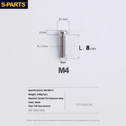 A2 Umbrella Head M4 Titanium Alloy Screws | M4×10 / 12 / 16 / 18 / 20 / 25mm | Road Mountain Bike Headset - Detail 24