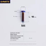 A2 Umbrella Head M4 Titanium Alloy Screws | M4×10 / 12 / 16 / 18 / 20 / 25mm | Road Mountain Bike Headset - Detail 27