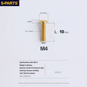 A2 Umbrella Head M4 Titanium Alloy Screws | M4×10 / 12 / 16 / 18 / 20 / 25mm | Road Mountain Bike Headset - Detail 28