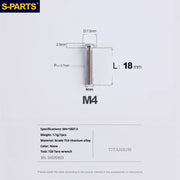A2 Umbrella Head M4 Titanium Alloy Screws | M4×10 / 12 / 16 / 18 / 20 / 25mm | Road Mountain Bike Headset - Detail 50