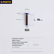 A2 Umbrella Head M4 Titanium Alloy Screws | M4×10 / 12 / 16 / 18 / 20 / 25mm | Road Mountain Bike Headset - Detail 53